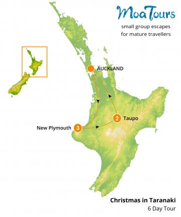 Christmas in Taranaki Tour Map – MoaTours