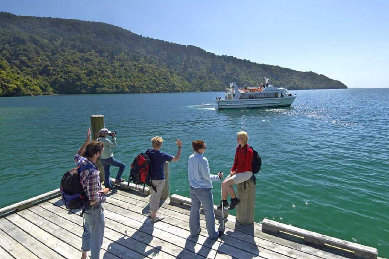 Waiting for the Water Taxi at Ship Cove in the Marlborough Sounds