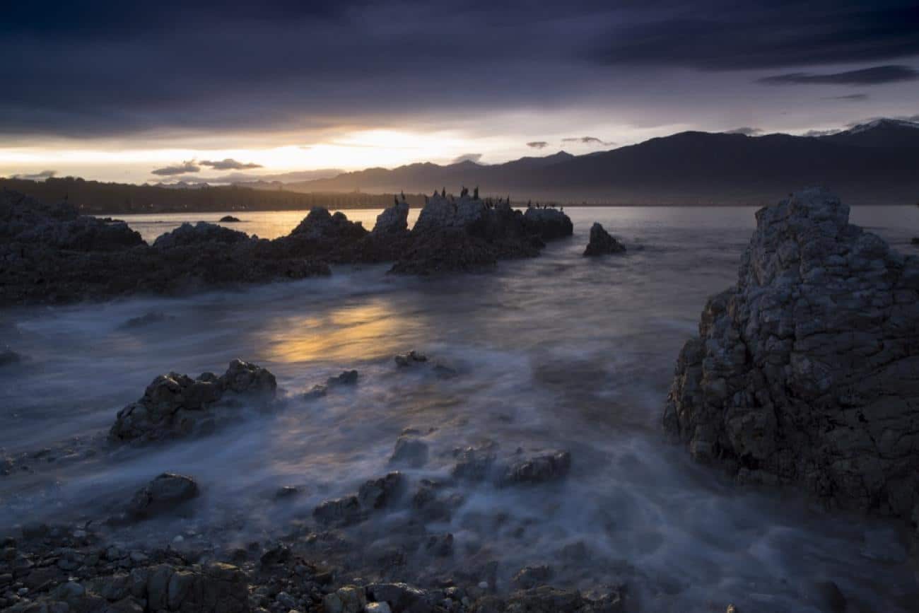 Beautiful sunset in Kaikoura