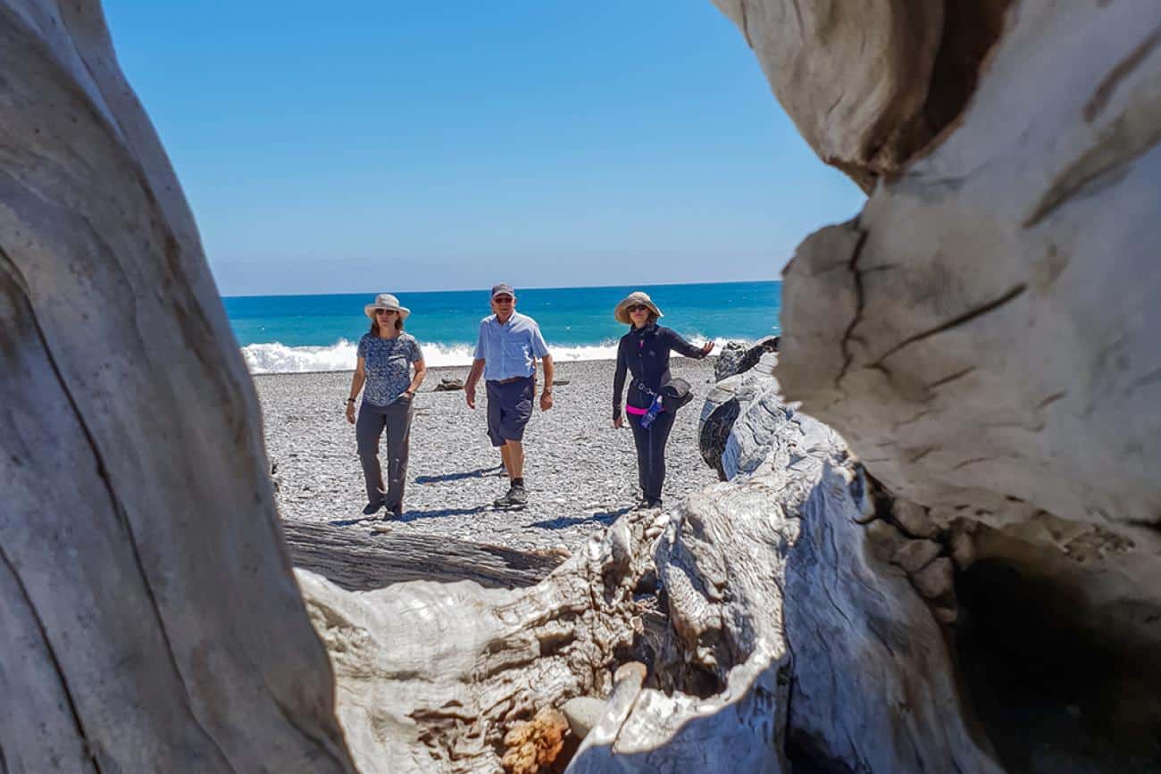 Walking on the beach on the West Coast