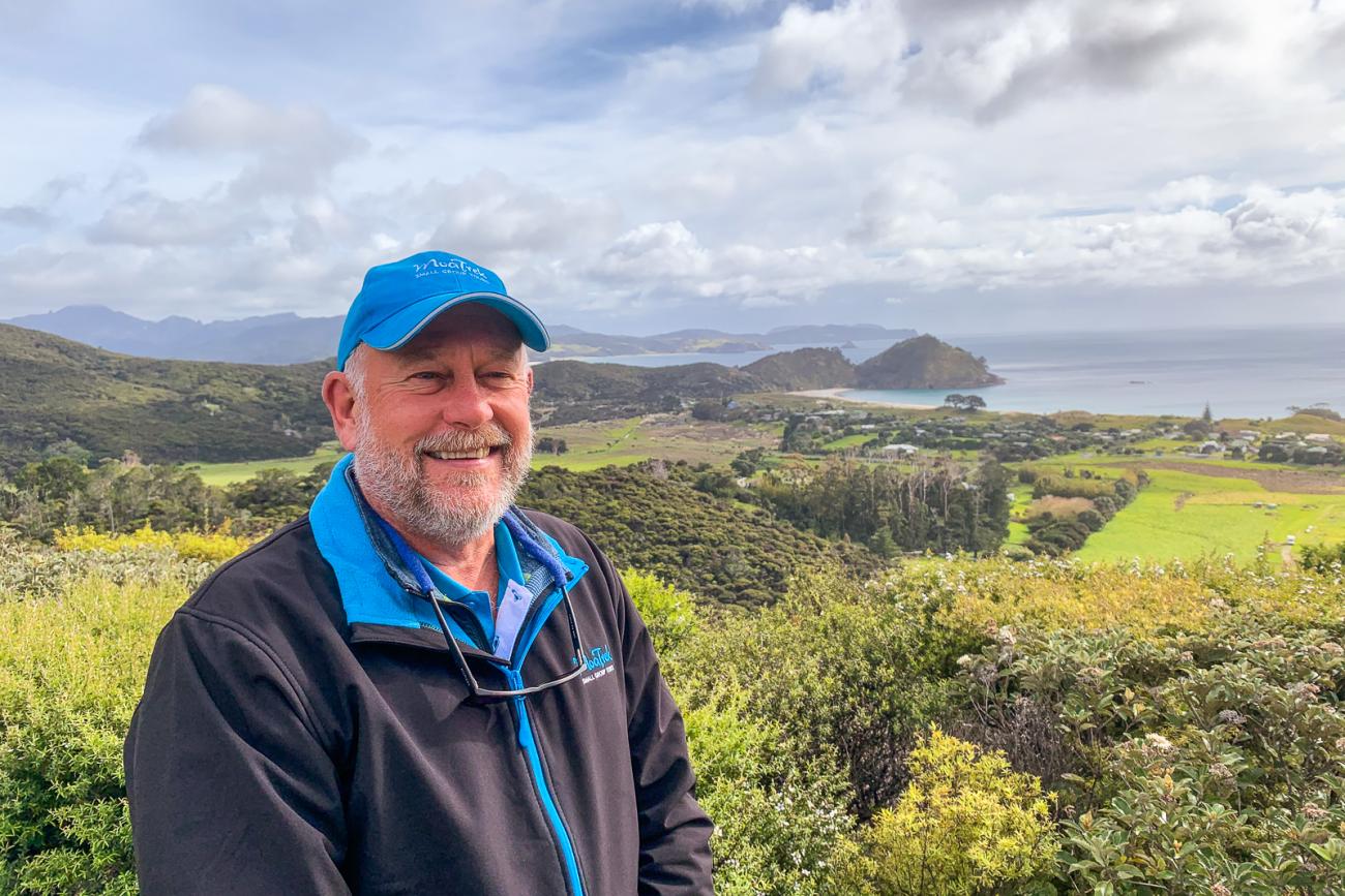 Kiwi Guide Tim on Great Barrier Island