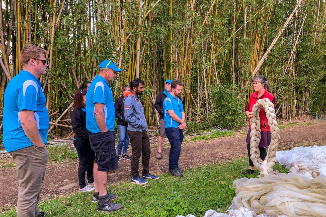 The MoaTours team visiting Okiwi Passion Organic Farm