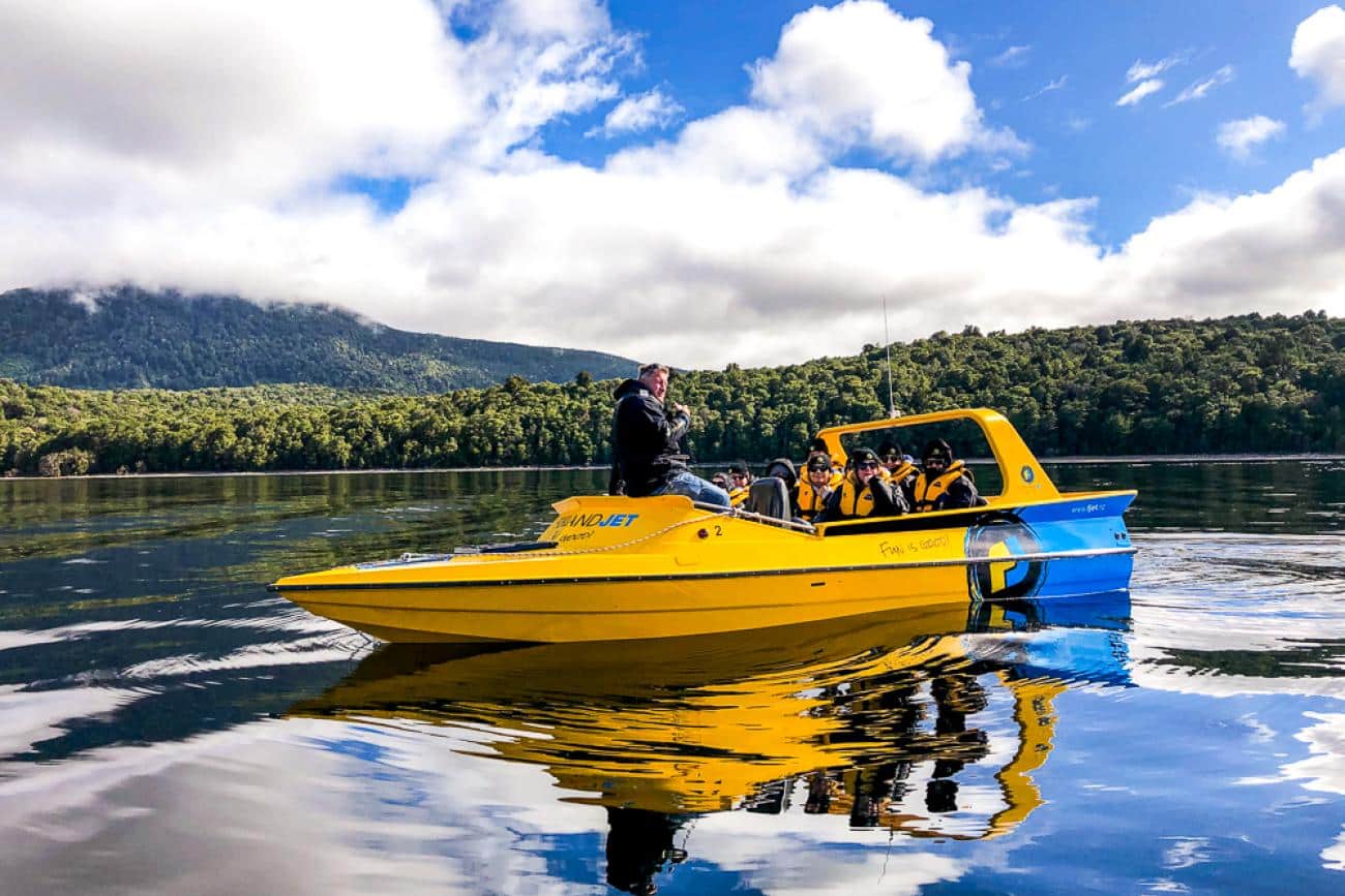 Jetboating in remote Fiordland