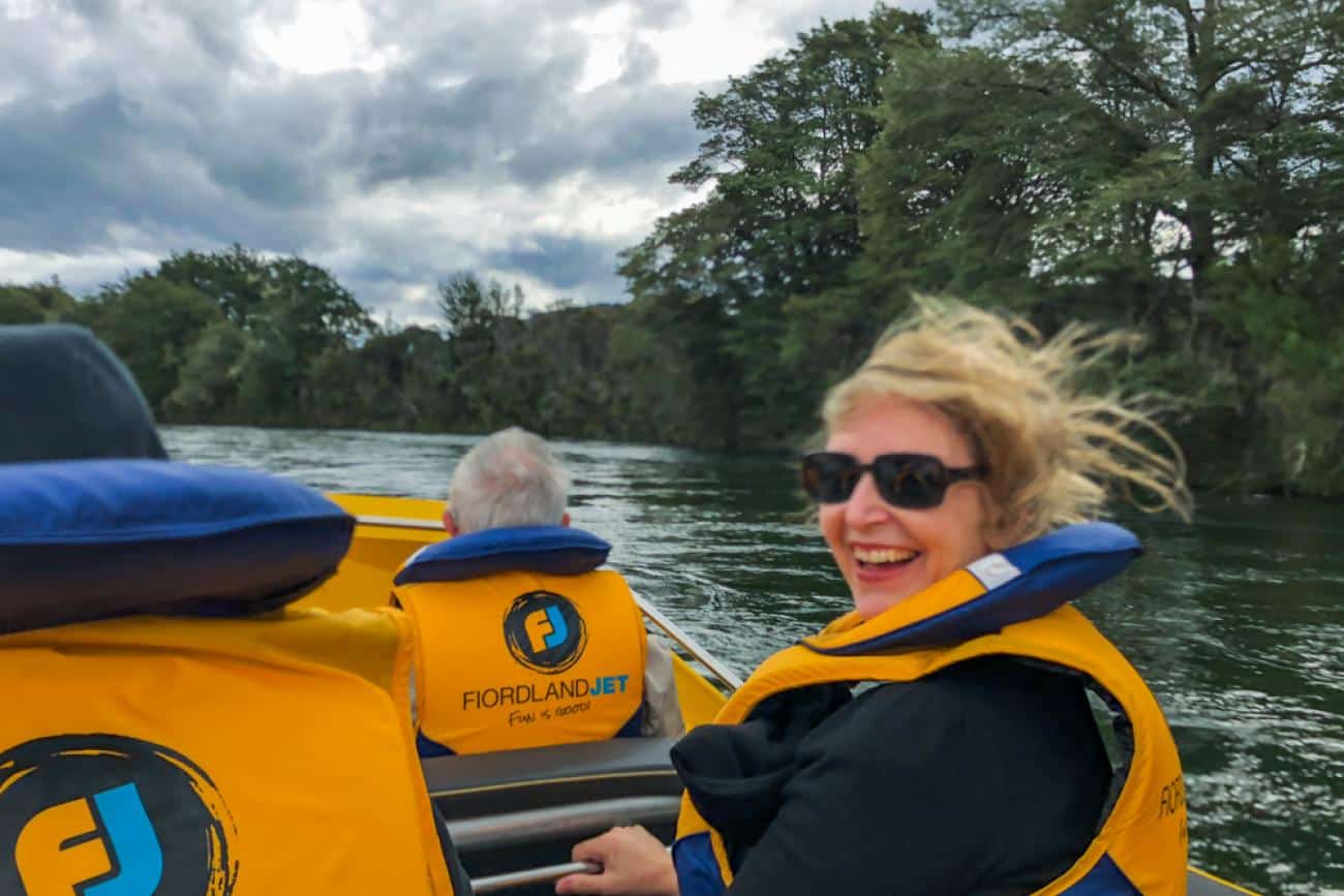 Jet boating fun on the Waiau River in Fiordland