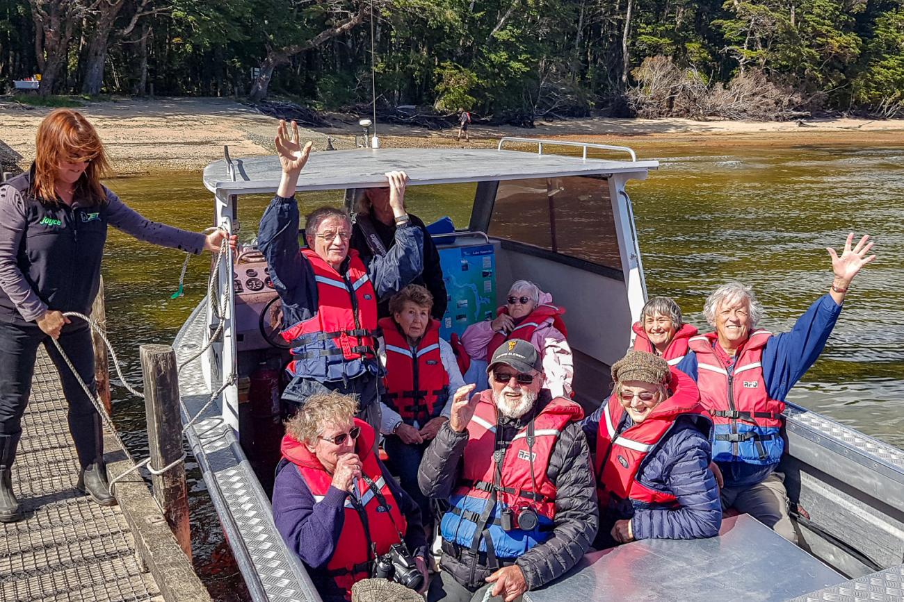 MoaTours guests heading off on a Lake Hauroko cruise