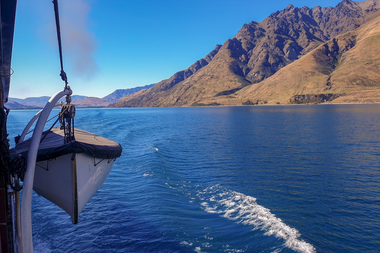 Views of Walter Peak from the TSS Earnslaw