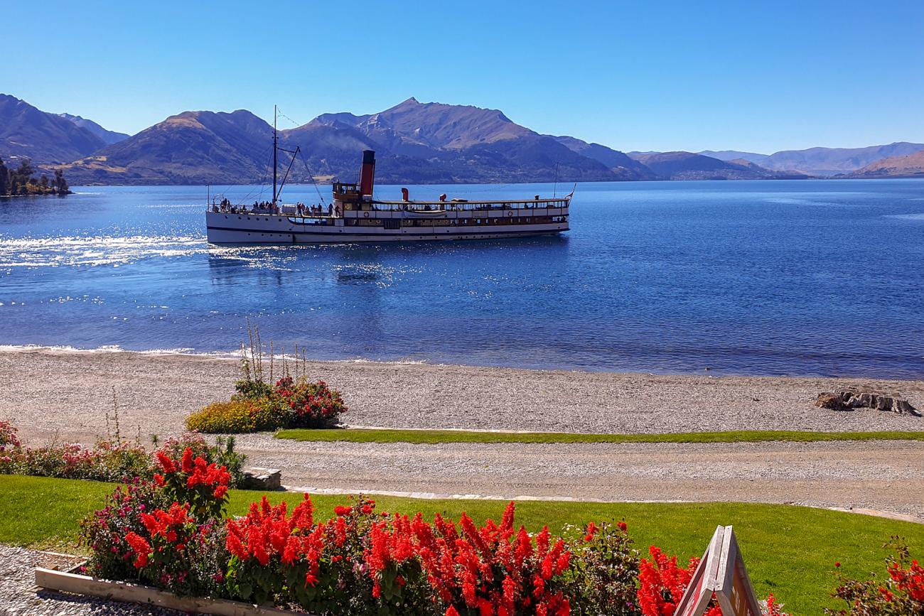 The TSS Earnslaw on Lake Wakatipu