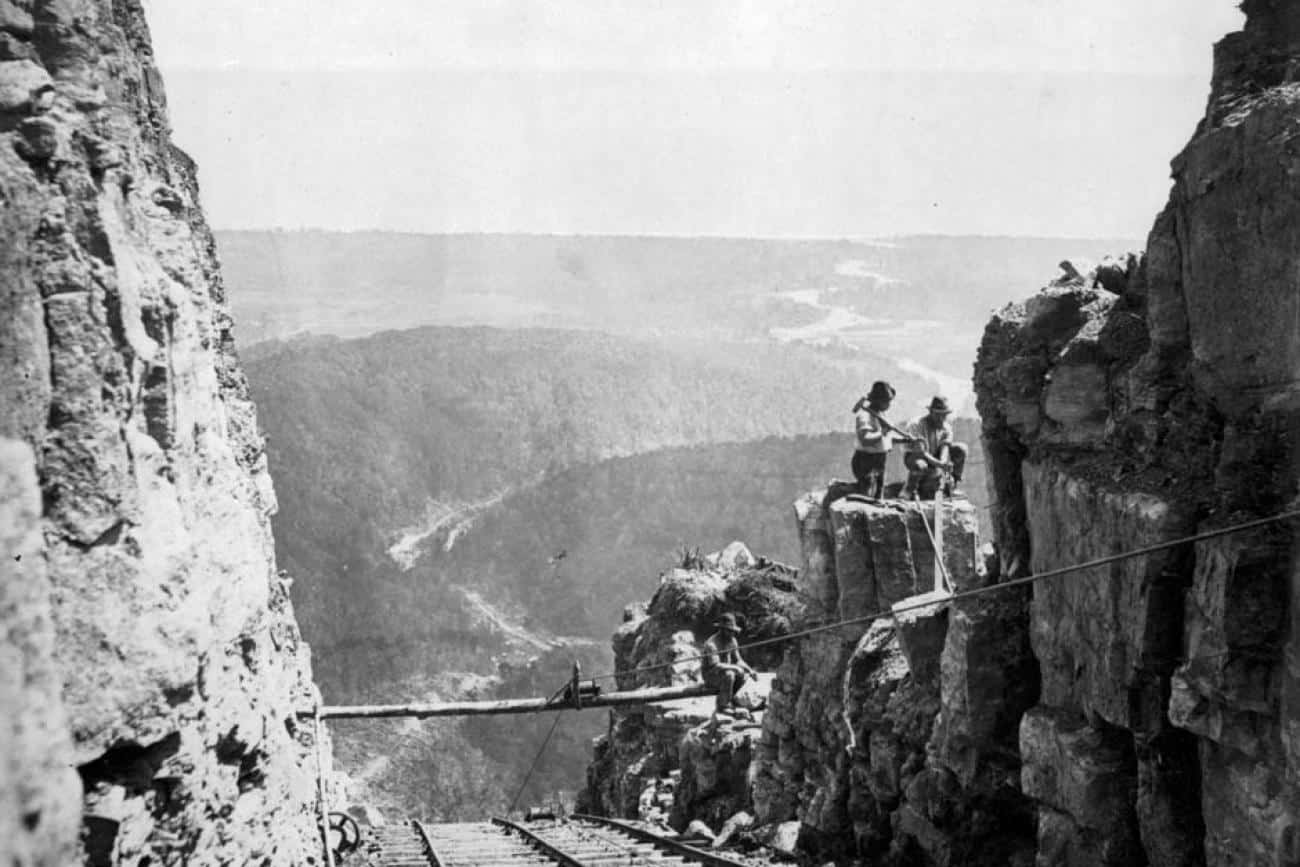 Historic photo of the Denniston Incline