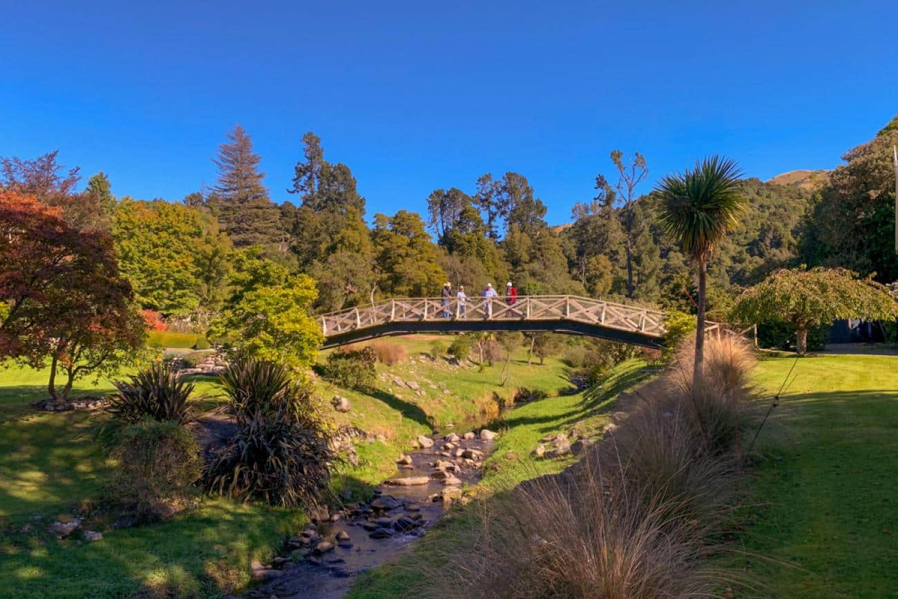 Walking the gardens at Orari Gorge Station