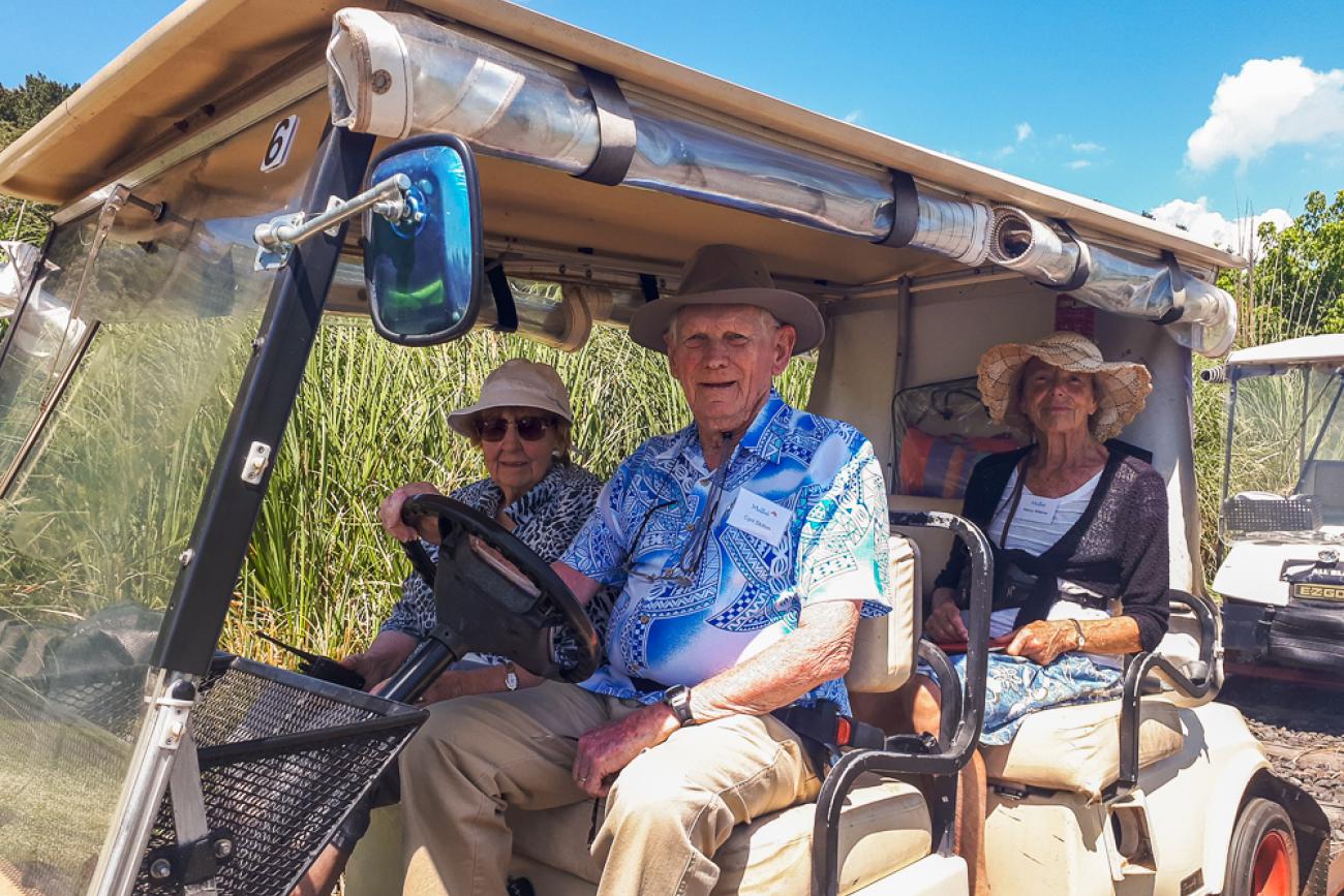 Guests on the Awakeri Railcarts near Whakatane