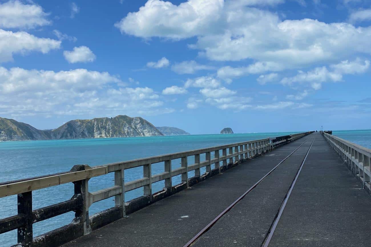 Enjoy a stroll along Tolaga Bay Wharf