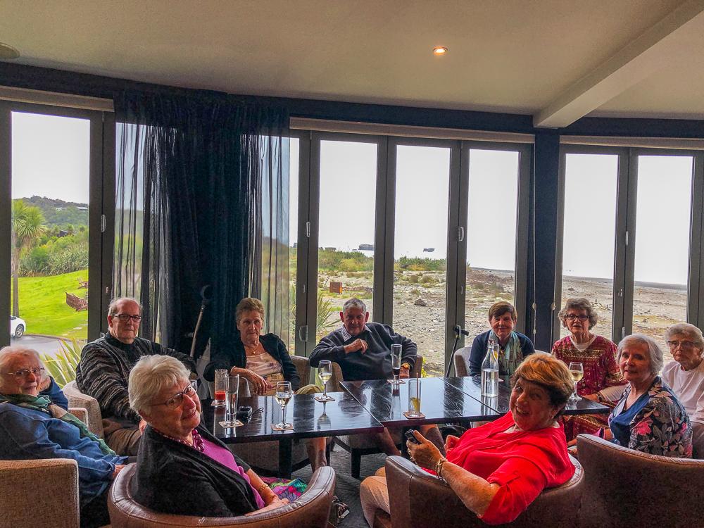 MoaTours guests enjoying dinner at Punakaiki Resort