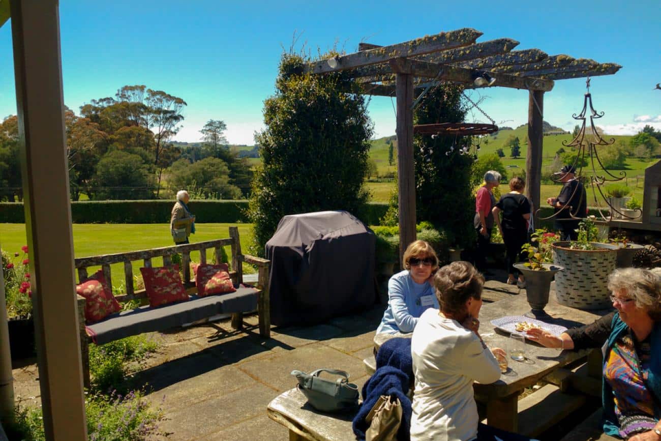 Lunch outside at Carmel Farm