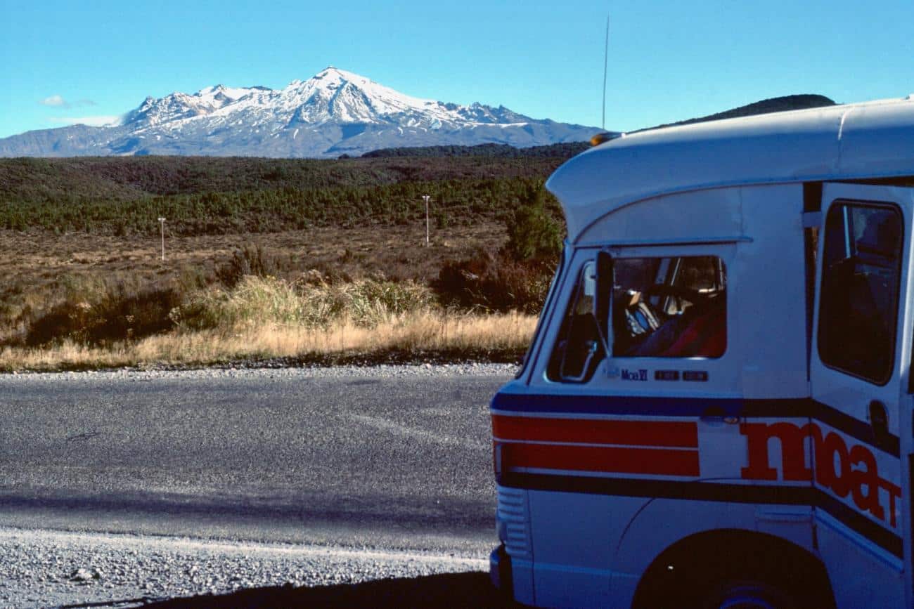 MoaTrek coach at Mt Ruapehu in the 1980s