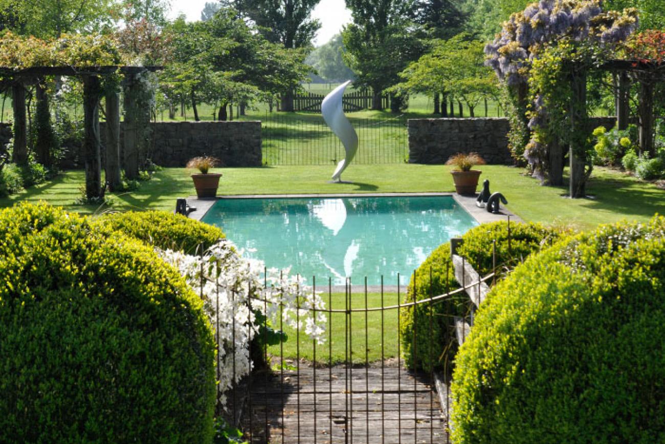 Water feature at Flaxmere Garden