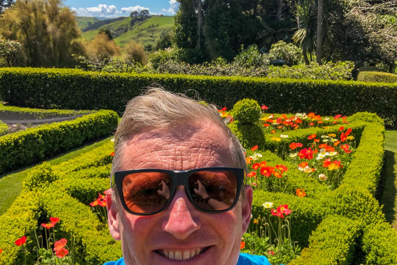 Guide selfie at Puketarata garden