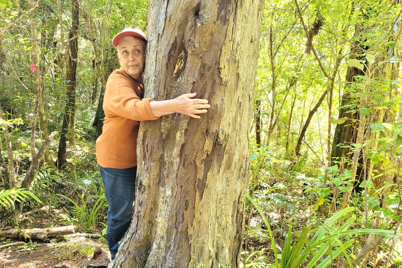 Tree hugging on Ulva Island