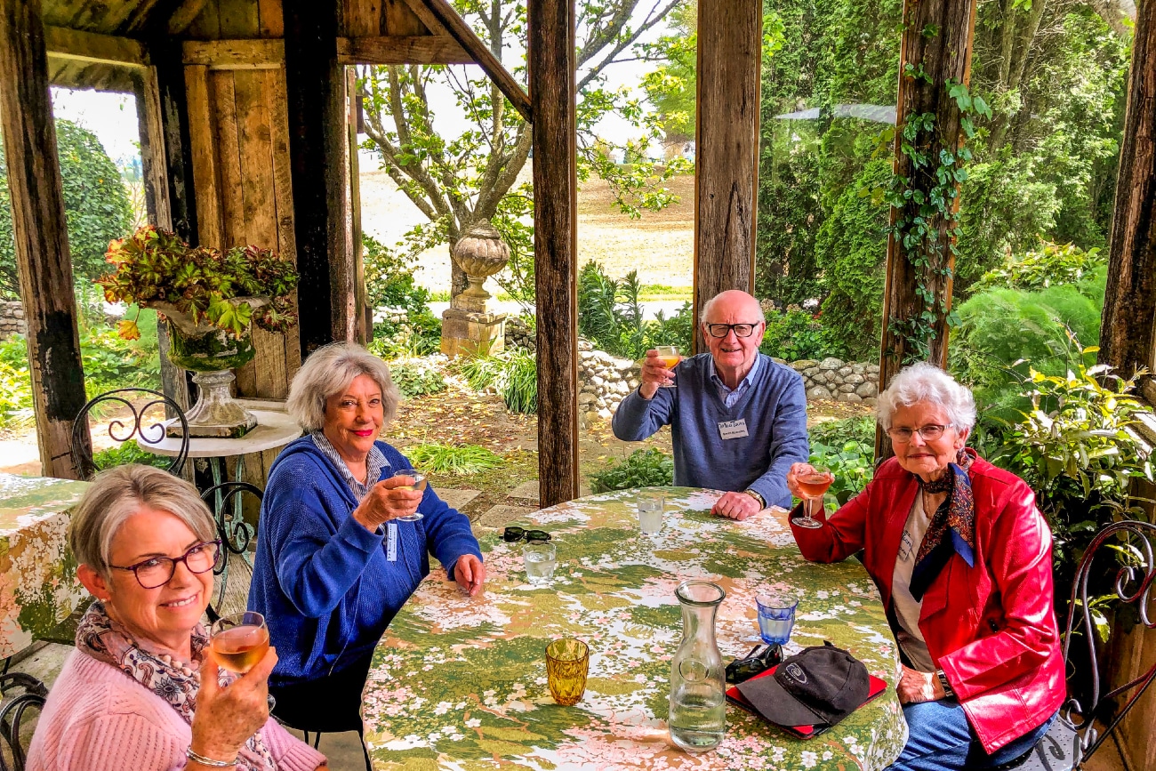 Guests at Crosshills Farm awaiting lunch