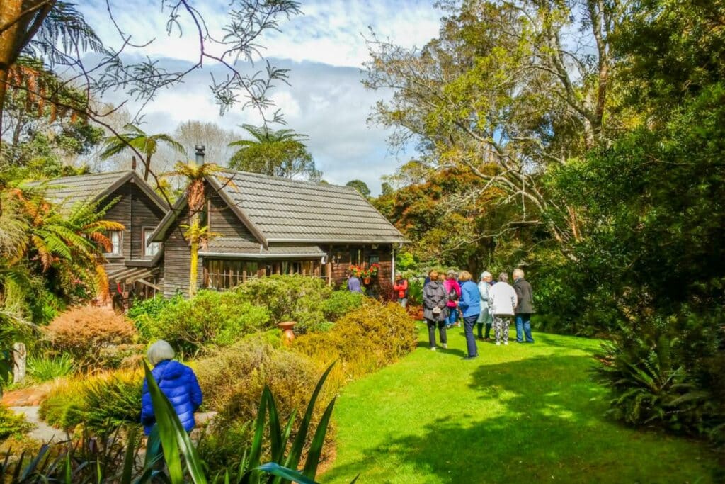 Walking around Te Kainga Marire Garden