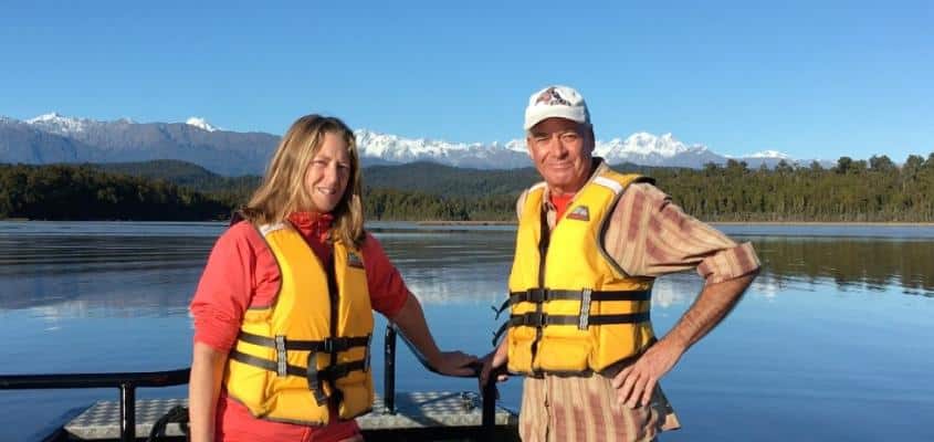 Swade & Paula from Okarito Boat tours on the West Coast