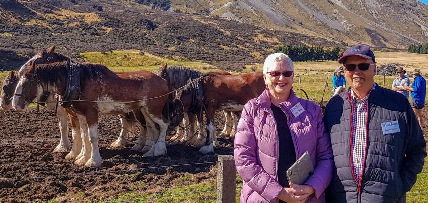 MoaTours guests at Erewhon Station in the Canterbury High Country