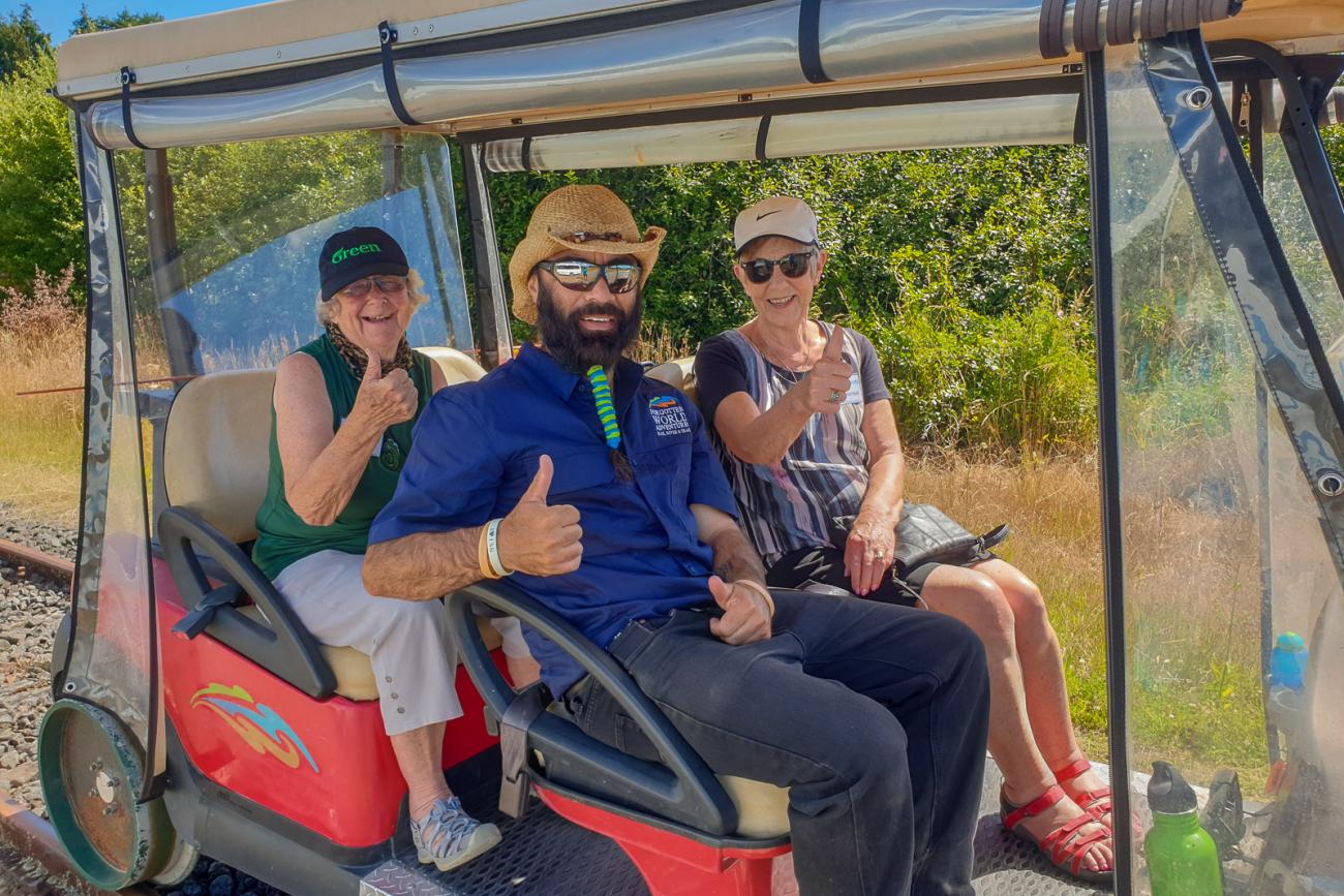 Exploring the Forgotten World Railway with local guides