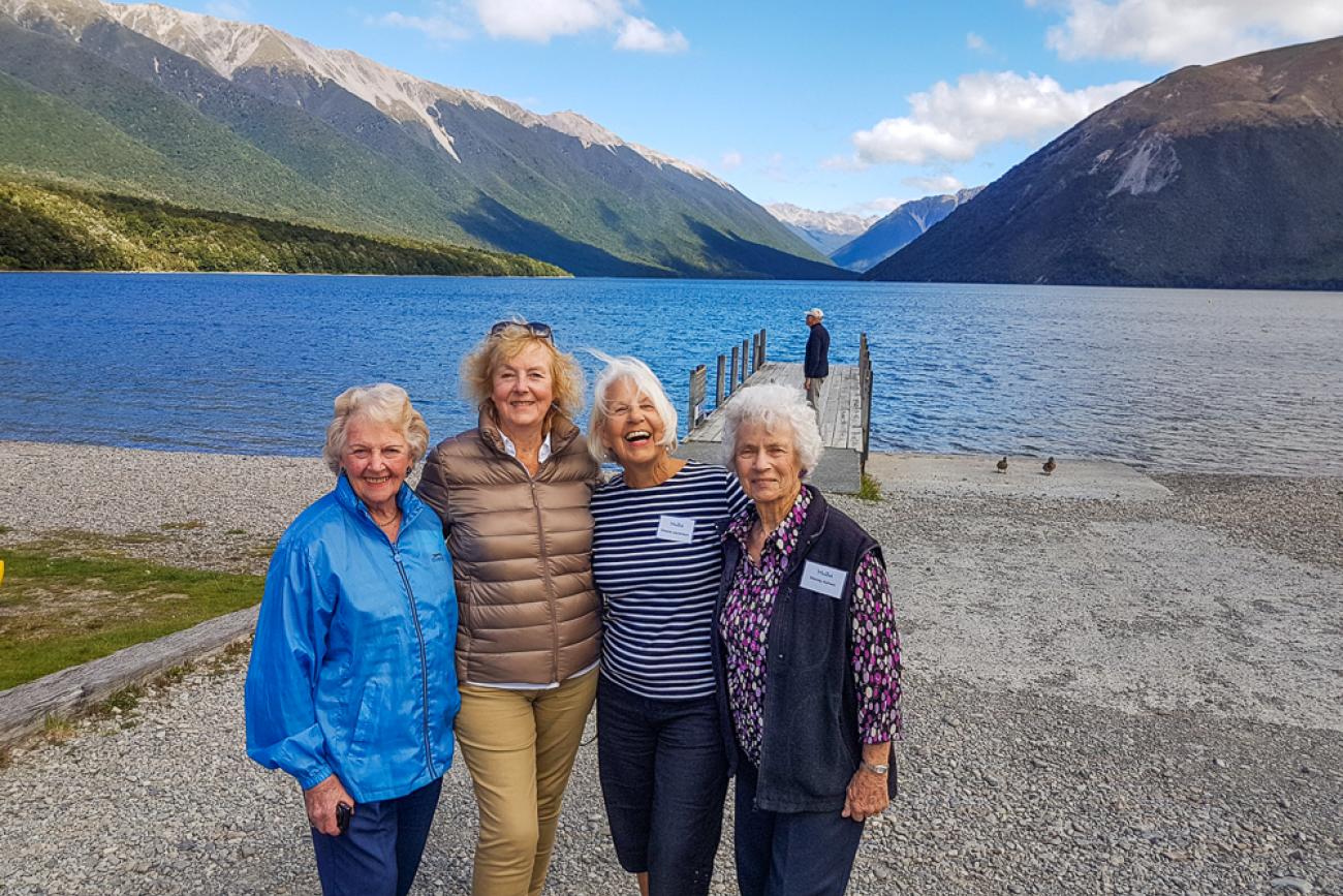 New friends visiting Lake Rotoiti in Nelson Lakes National Park