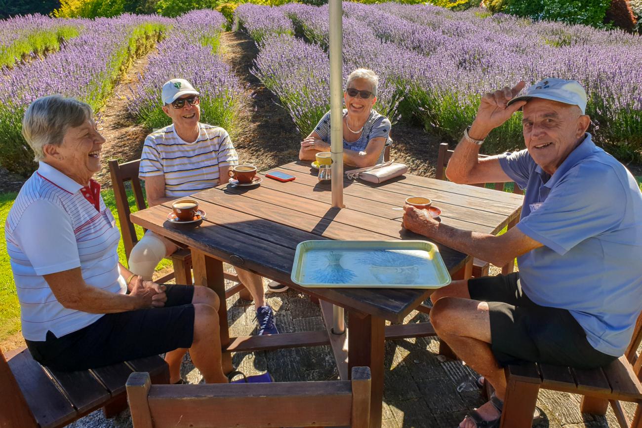 Morning tea at Laurens Lavender Farm near Taumarunui