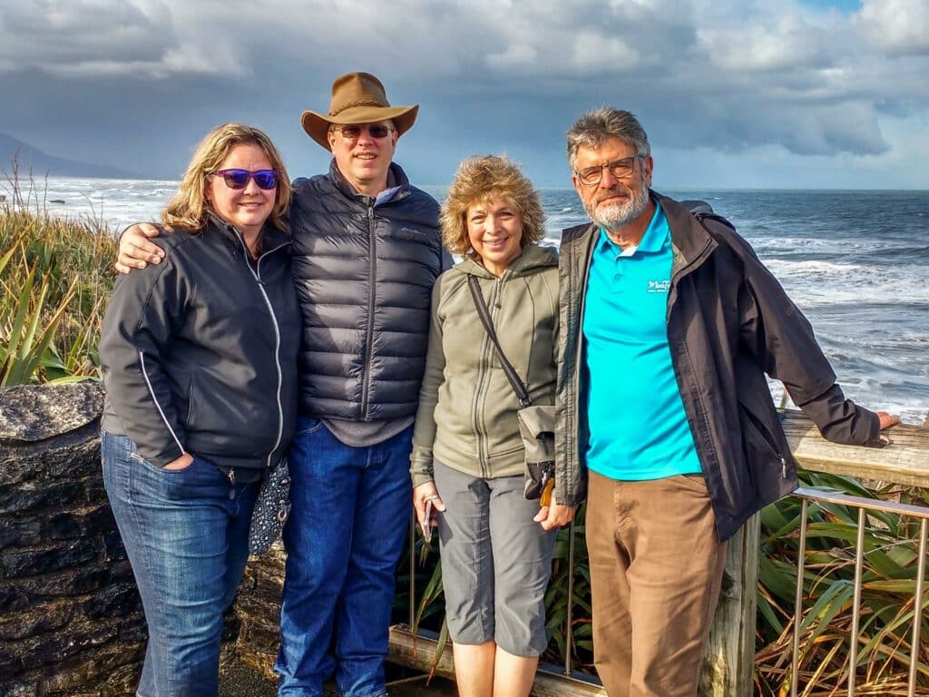 MoaTours guide Graeme and guests on the West Coast